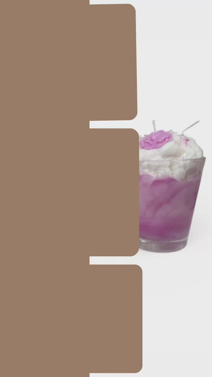 Dessert Kerzepassend zum Frühling mit einem Duft nach frischer Wäsche und einem Blumenmeer
